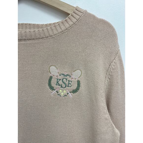 Kiel James Patrick Newport Tennis Club Embroidered Monogram Preppy Sweater - Med - Picture 6 of 10